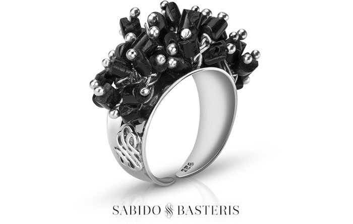 Уникален сръбърен пръстен sabido & basteris